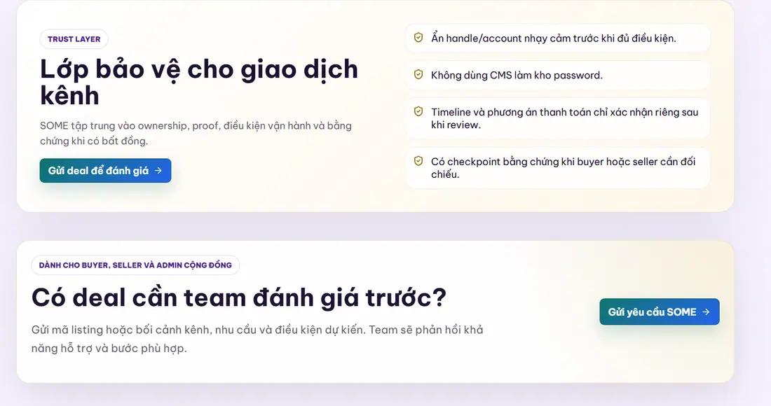 Chợ Kênh transaction safeguards