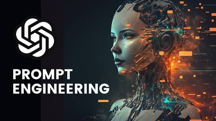 Prompt engineering artwork with a futuristic robot
